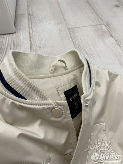 Бомбер Остин черный и белый