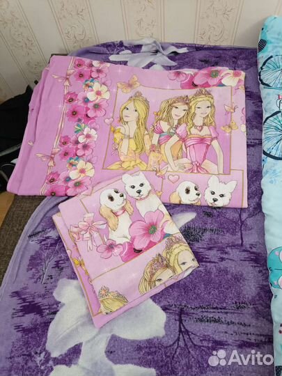 Белье постельное детское и одеяло новое