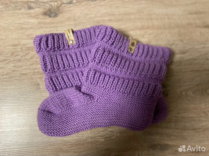 Вязаные сапожки