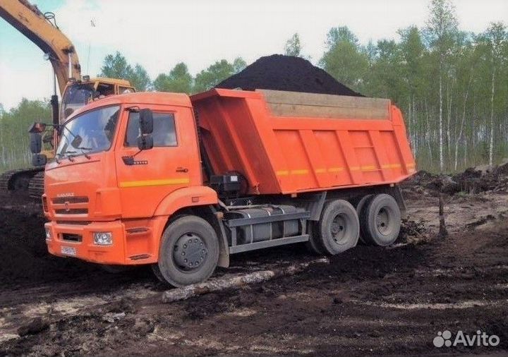 Плодородный грунт с доставкой, торф, Чернозем