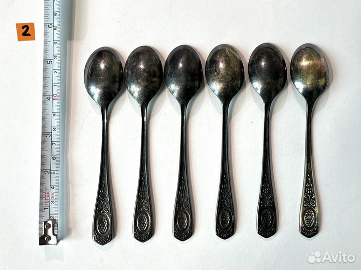 Чайные ложки мельхиор СССР Кольчугино