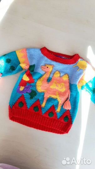 Вязаный свитер на 1,5-3 года