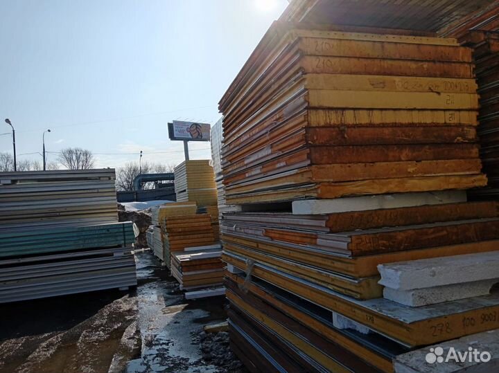 Сэндвич панели бу 20000 м2 в наличии