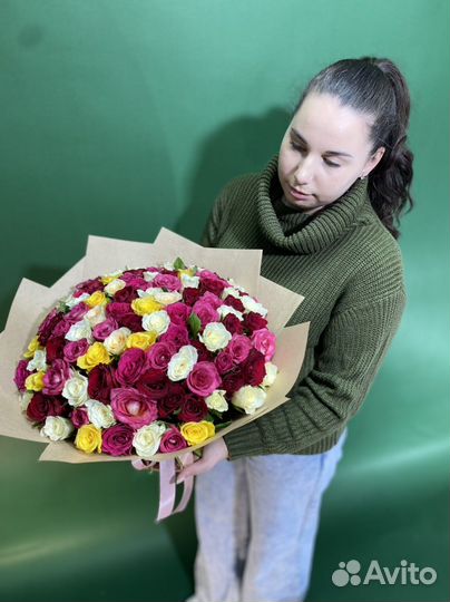 101 роза с бесплатной доставкой в Севастополе