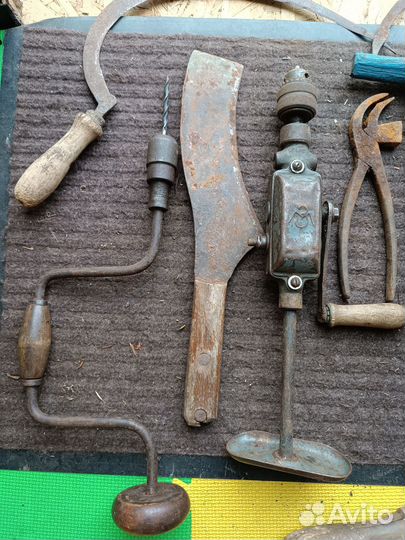 Ручной инструмент СССР, молоток, коловорот, серп