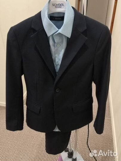 Костюм классический синий рост 134