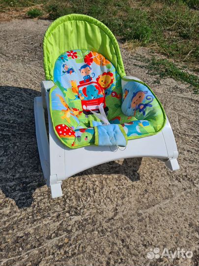 Шезлонг/качалка детская с вибрацией и музыкой