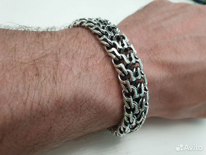 Браслет серебряный император