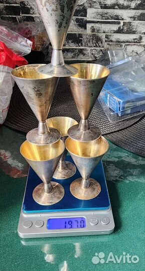 Серебрянные рюмки, стопки