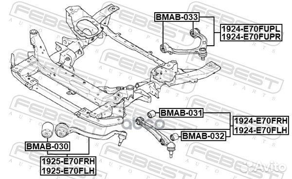 Сайлентблок нижн заднего рычага BMW X5 E70 bmab