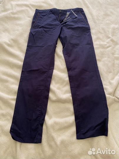 Брюки темно синие Oodji