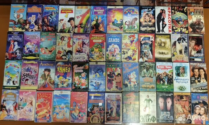 Видеокассеты мультфильмы, фильмы
