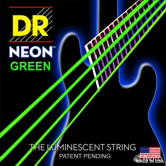 Струны для Бас гитары DR Neon NGB-45 Зеленые