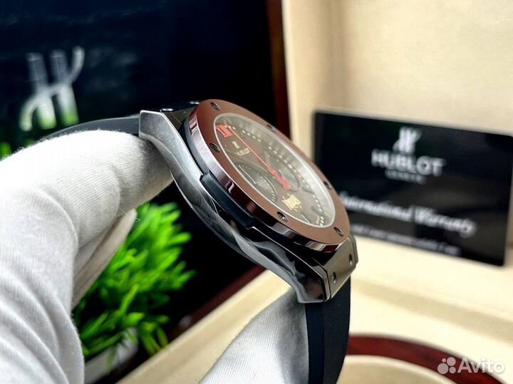 Керамические мужские часы Hublot хронограф