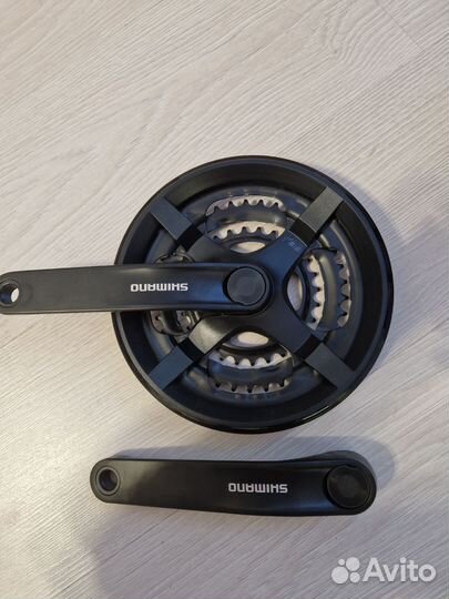 Система шатунов shimano 48/38/28 175 мм квадрат