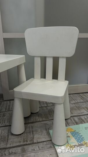 Детский стол и стул IKEA маммут