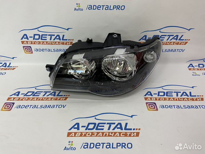 Фара левая Fiat Albea (Черная электрокорректор)