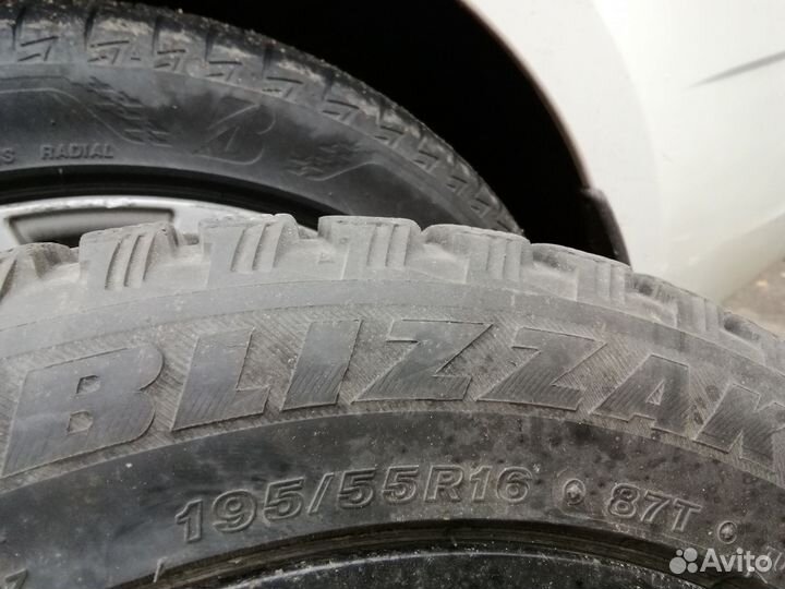 Колеса в сборе bridgestone blizzak 195/55/16 зима