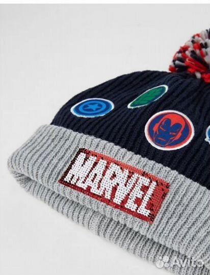 Шапка трикотаж 6-10 лет Супер герои Марвел