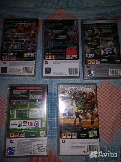 Диски и коробки от них на Sony PSP