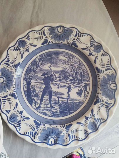 Тарелка декоративная, блюдо овальное