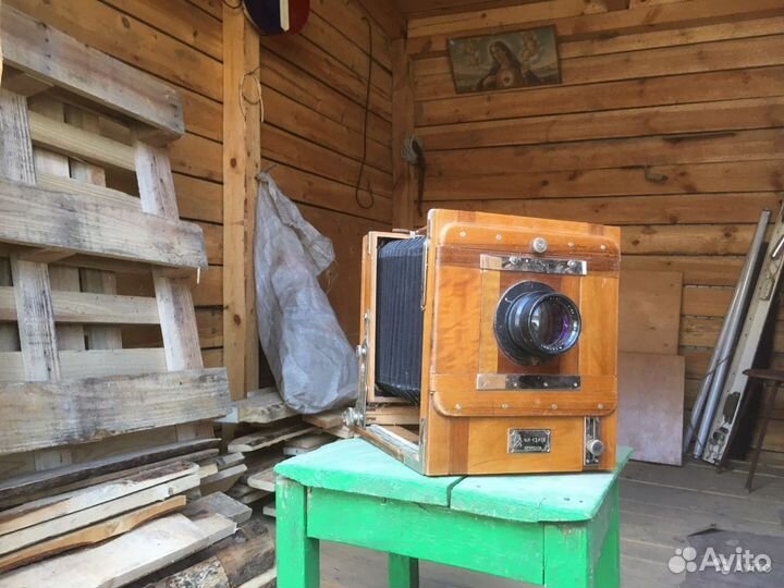 Старинный деревянный фотоаппарат фк 13 х 18