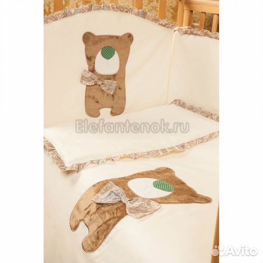 Бампер в детскую кроватку Makkoroni Kids Toy Teddy