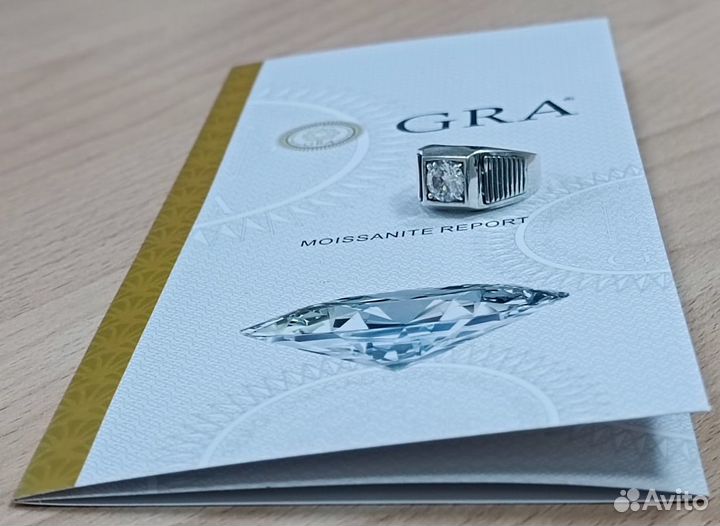 Серебряный перстень с муассанитом 1,5ct