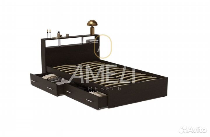 Кровать двуспальная с ящиками