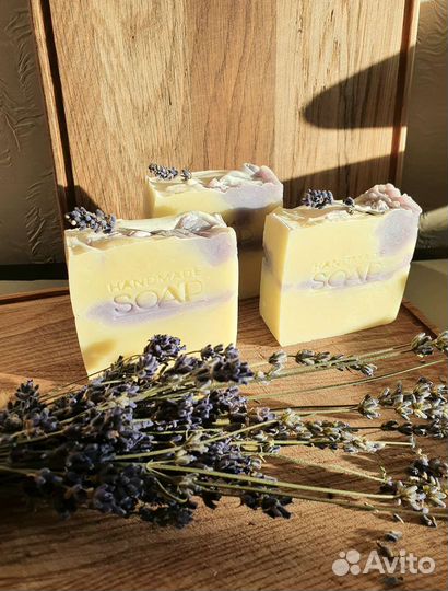 Мыло ручной работы лавандовое подарок