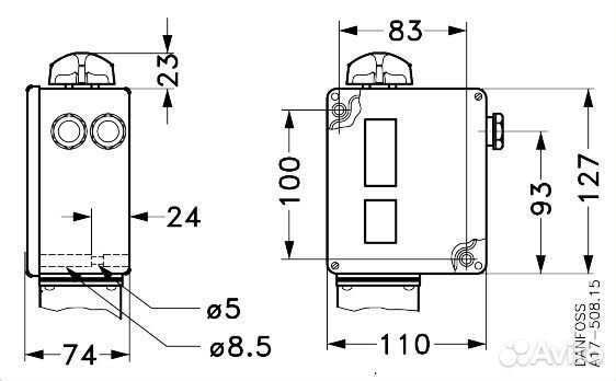 Danfoss 017-523766 - Реле давления RT