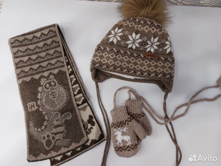 Зимняя шапка для мальчика 48