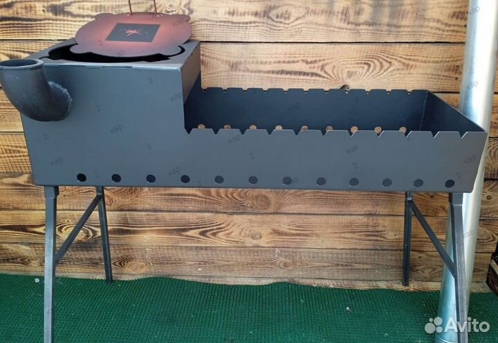 Мангал с печкой под казан