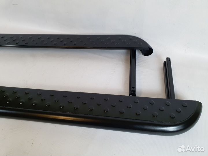 Пороги Нива 2121 металл (черный мат)