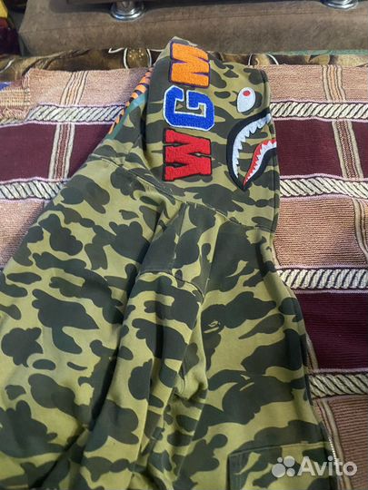 Зип худи bape shark оригинал