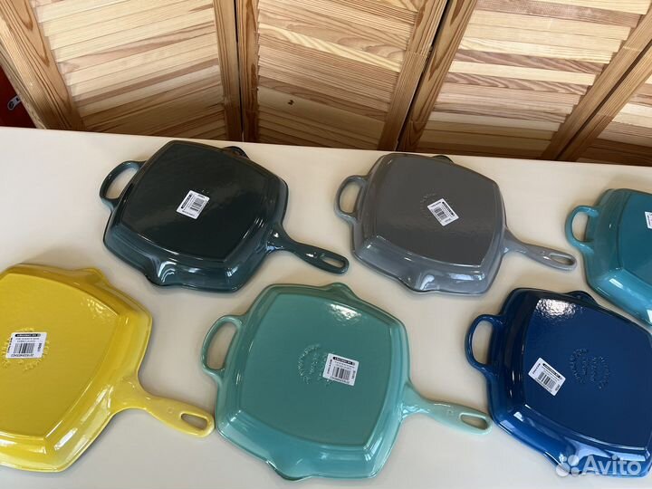 Посуда le creuset чугунные сковороды гриль