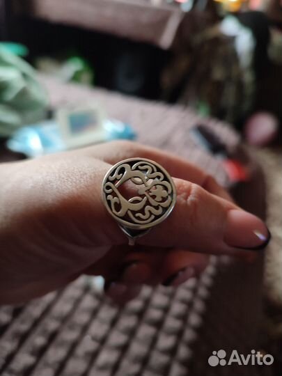 Кольцо серебро