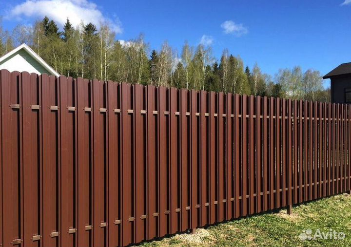 Забор без предоплаты из профнастила/евроштакетника