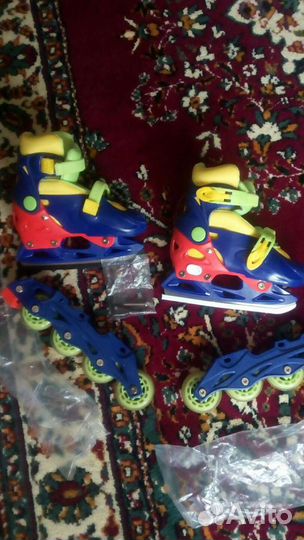 Коньки ролики 2в1 (р29-32)