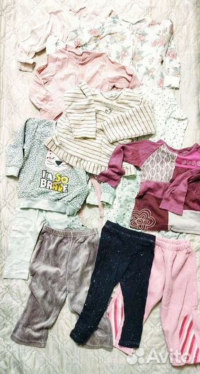 Много вещей для девочки от рождения до 2 лет