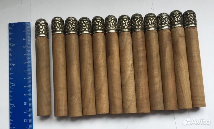 Газыри старинные 12 штук, серебро