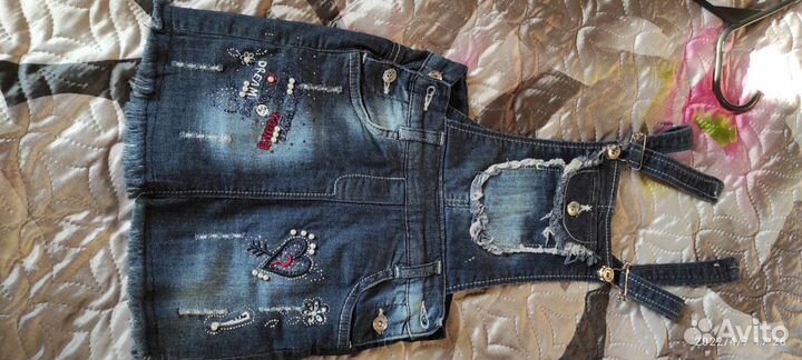 Джинсовый сарафан для девочки