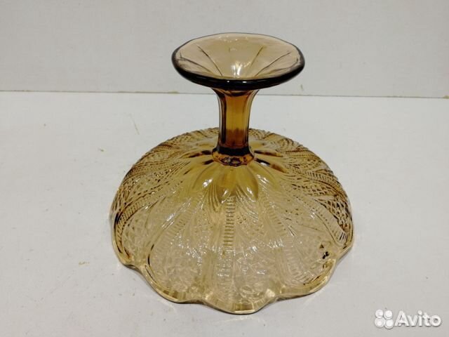 Раритетная фруктовница. Карамельное стекло