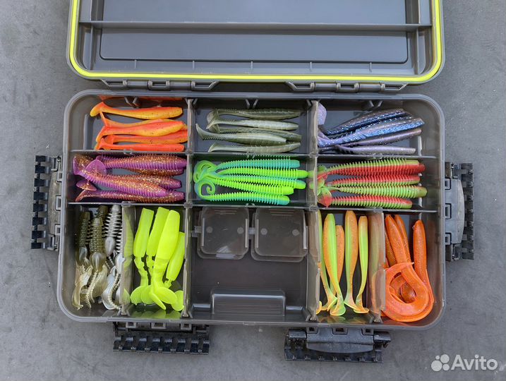 Рыболовные наборы, силиконовые приманки, мандулы
