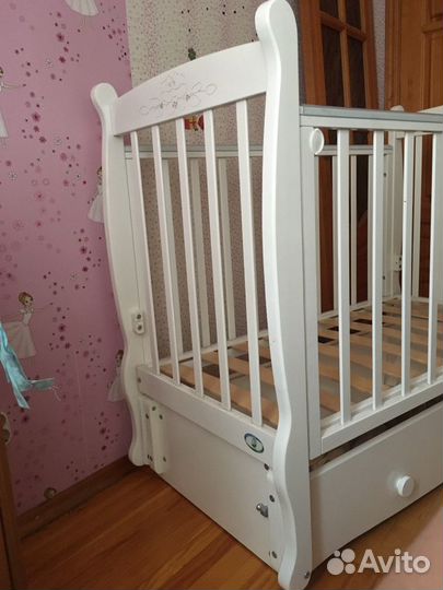 Кроватка детская Можга Елисей белая