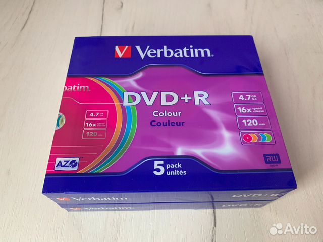 DVD+R 4.7GB 16x Colour 2х5 шт