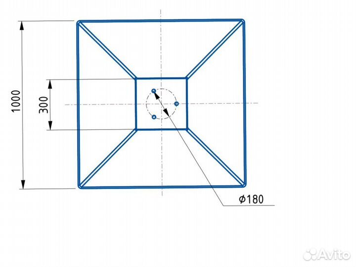 Основание для флагштока: бетонный постамент