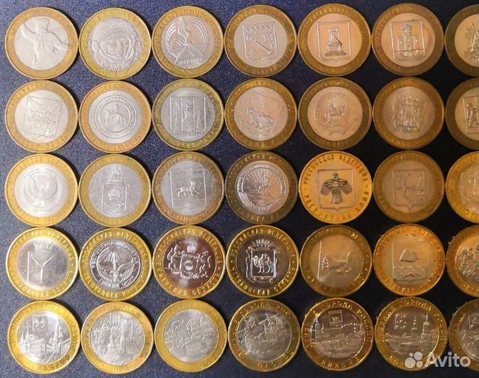 50 разных Биметаллических монет России