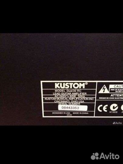 Комбоусилитель Kustom dual30 RC