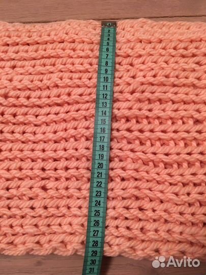 Снуд -шарф, персиковый цвет